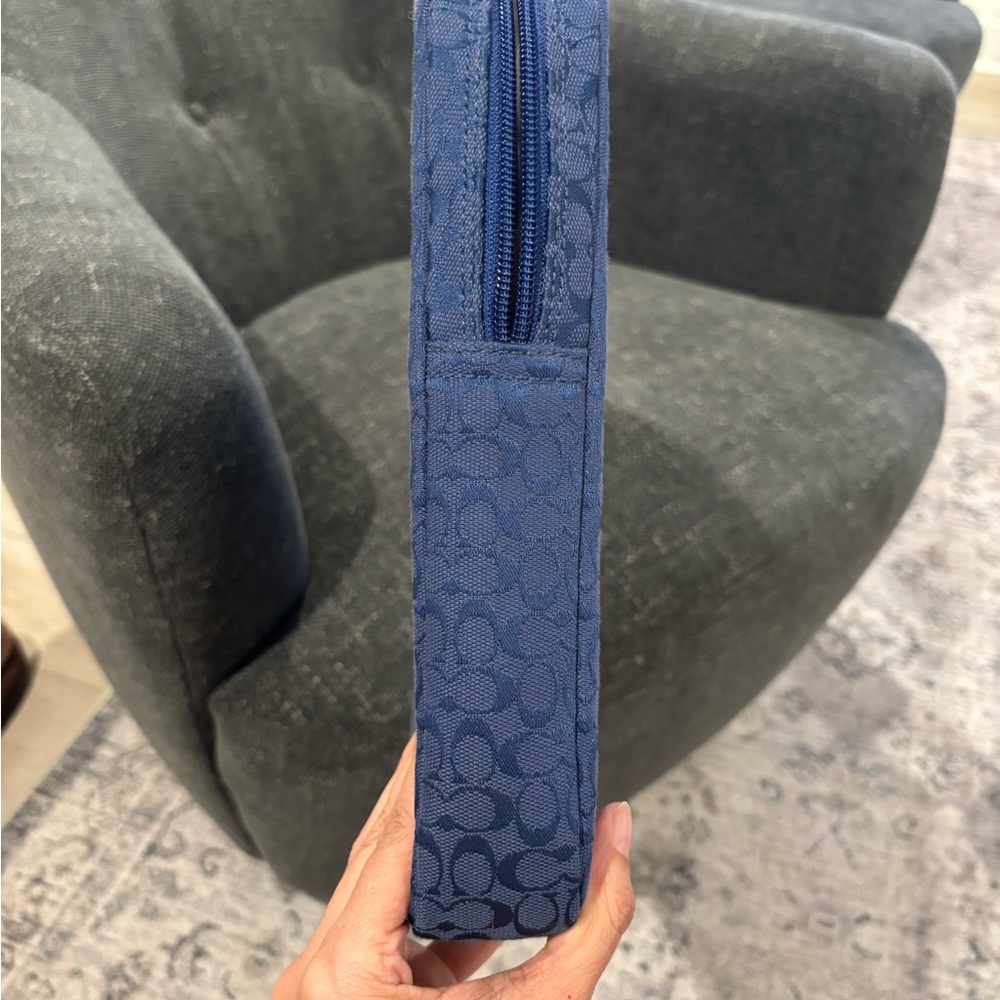 Coach Blue Signature Pattern Clutch